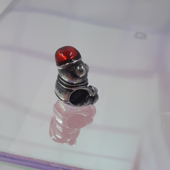 Pandora Sterling Silver and Red Enamel Santa Teddy Bear Charm - Picture 5 of 7